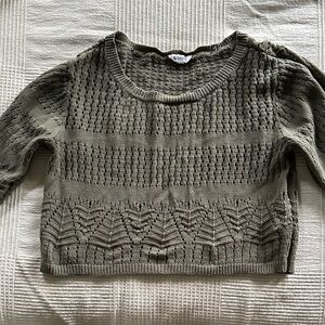 BB Dakota Textured Knit Sweater in Olive
